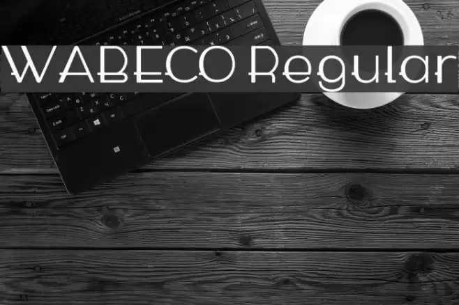 WABECO Regular Шрифта examples