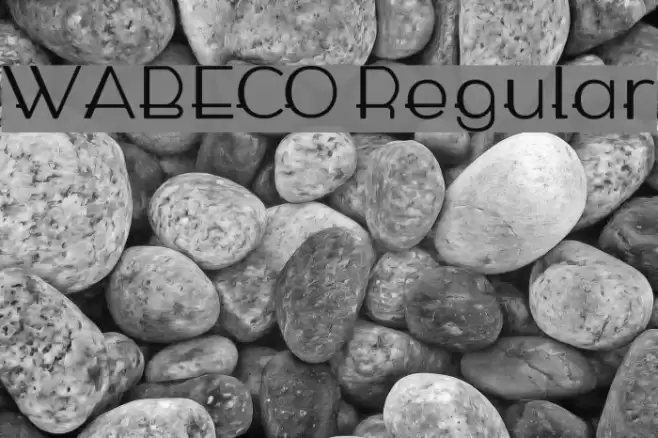 WABECO Regular Шрифта examples