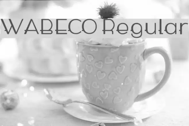 WABECO Regular Шрифта examples