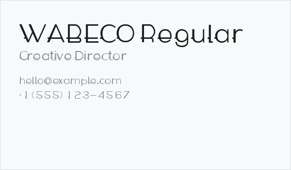 WABECO Regular Business Card