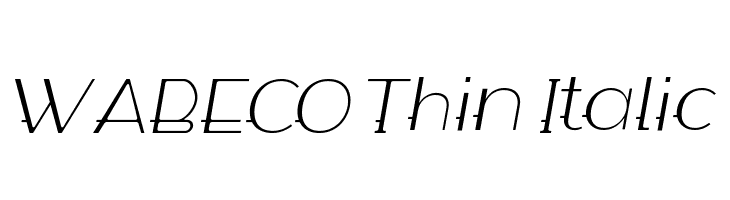 WABECO Thin Italic  Descarca Fonturi Gratis