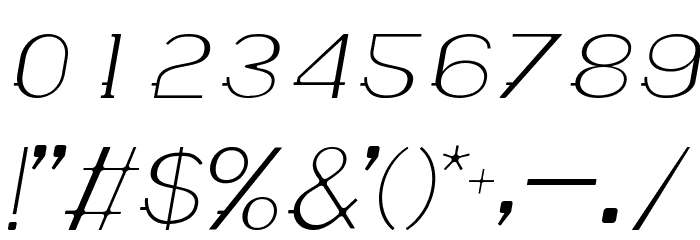 WABECO Thin Italic Font Alte caractere