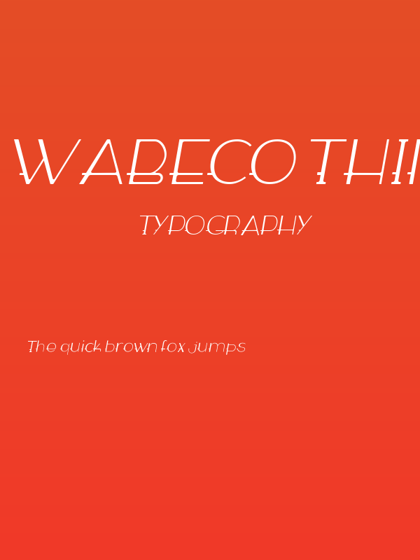 WABECO Thin Italic Poster