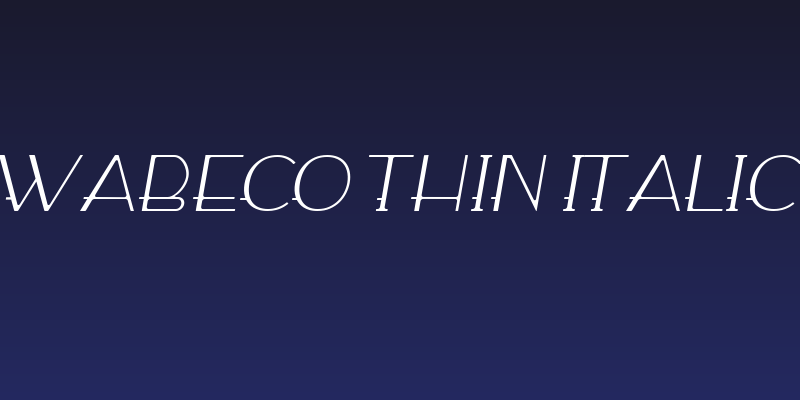 WABECO Thin Italic Social Header