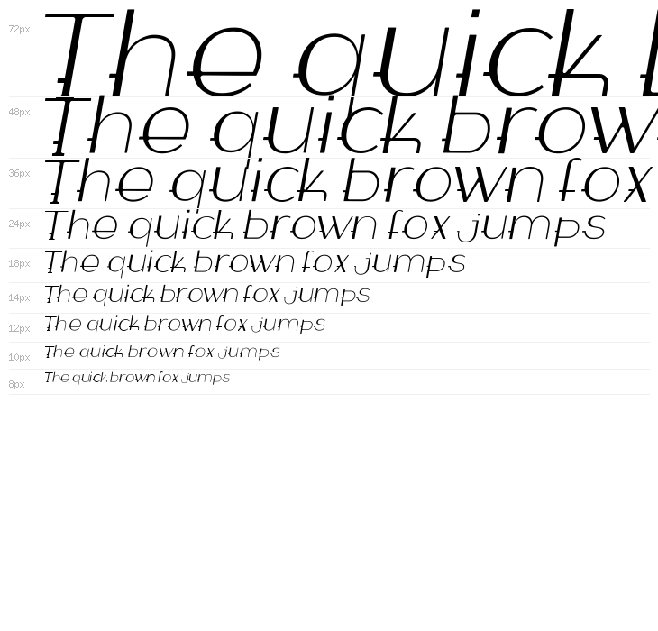 WABECO Thin Italic Waterfall