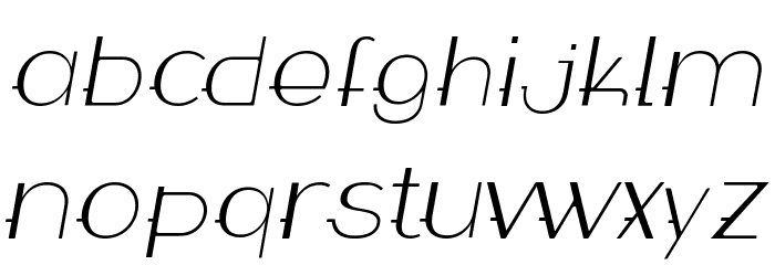 WABECO Thin Italic Font Litere mici