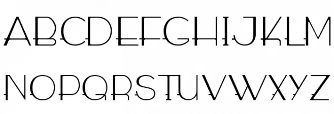 WABECO Thin フォント 大文字