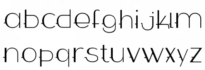WABECO Thin Font LOWERCASE