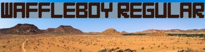 WAFFLEBOY Regular Font examples