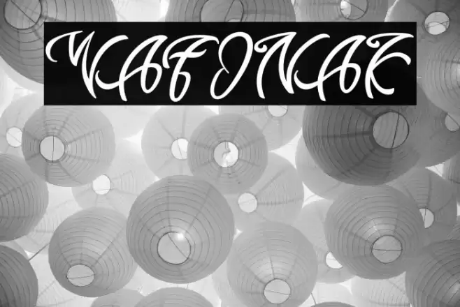 WAFONAK Font examples