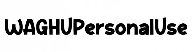 WAGHU Personal Use  تنزيل الخطوط