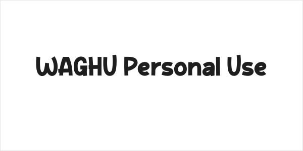 WAGHU Personal Use Logo