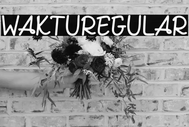 WAKTURegular Font examples
