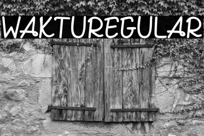 WAKTURegular Font examples