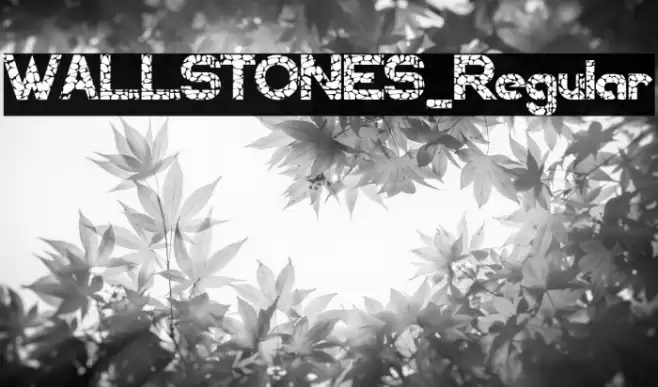 WALLSTONES-Regular Schriftart examples