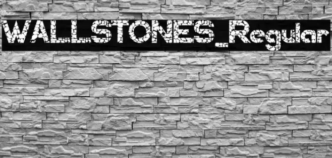 WALLSTONES-Regular Schriftart examples