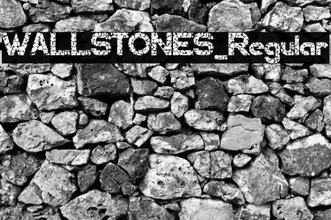 WALLSTONES-Regular Schriftart examples