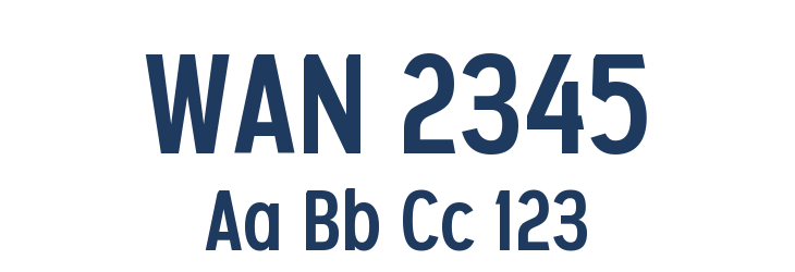 WAN 2345 Font Preview