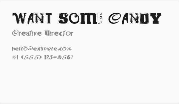 WANT SOME CANDY Business Card