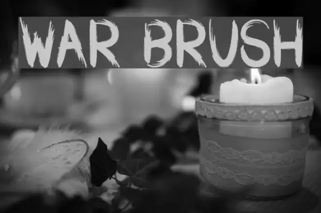 WAR BRUSH Font examples