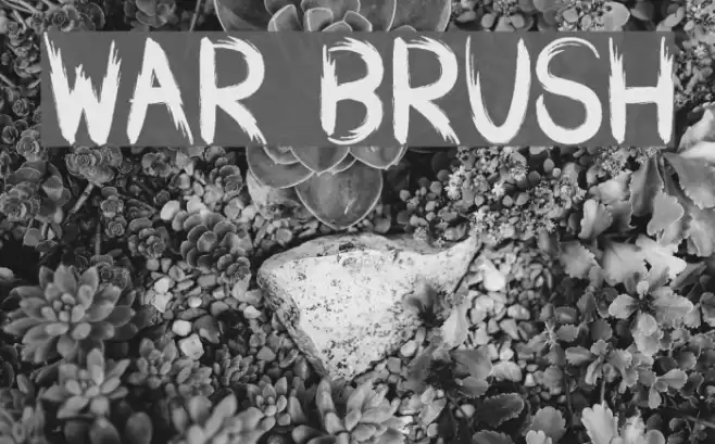 WAR BRUSH Font examples