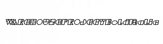 WAREHOUSE PROJECT Bold Italic  नि: शुल्क फ़ॉन्ट्स डाउनलोड