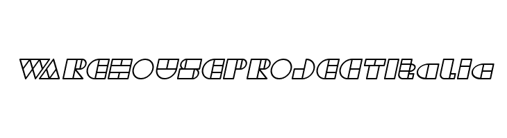 WAREHOUSE PROJECT Italic  font caratteri gratis