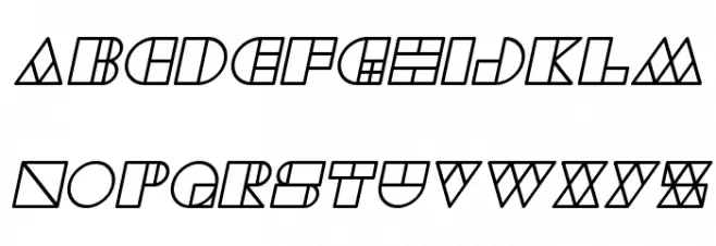 WAREHOUSE PROJECT Italic Caratteri MAIUSCOLE