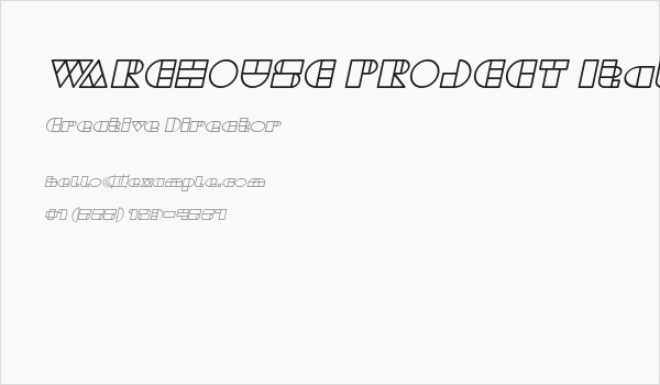 WAREHOUSE PROJECT Italic Business Card