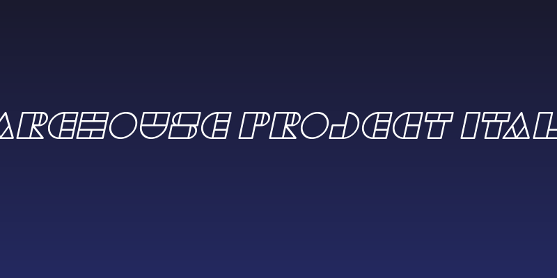 WAREHOUSE PROJECT Italic Social Header