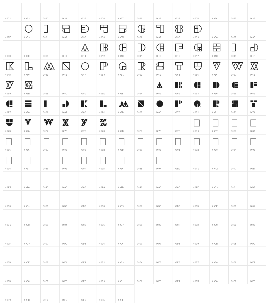 WAREHOUSE PROJECT Character Map