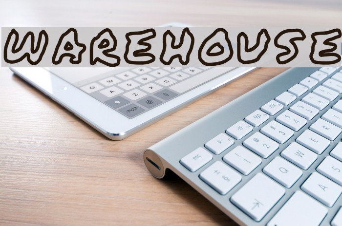 WAREHOUSE Font examples