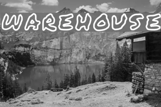 WAREHOUSE Font examples