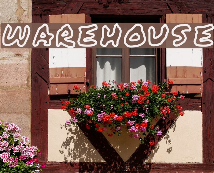 WAREHOUSE Font examples