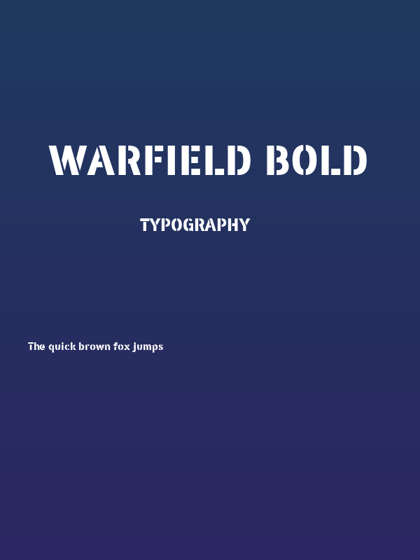 WARFIELD Bold Poster