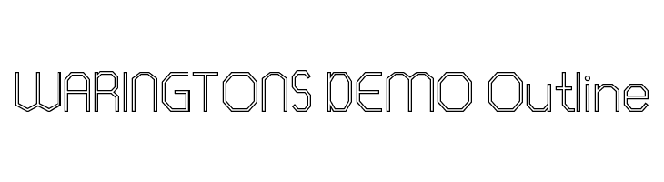 WARINGTONS DEMO Outline  フリーフォントのダウンロード