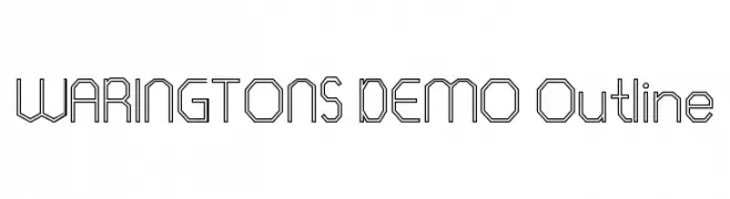 WARINGTONS DEMO Outline  Frei Schriftart Herunterladen