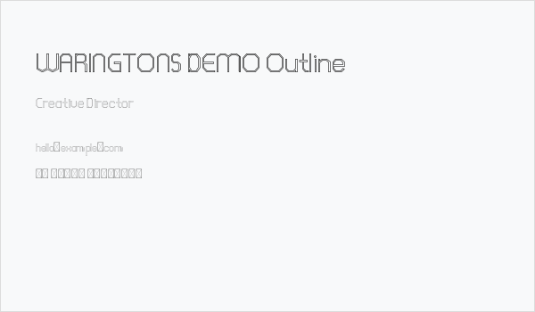 WARINGTONS DEMO Outline Business Card