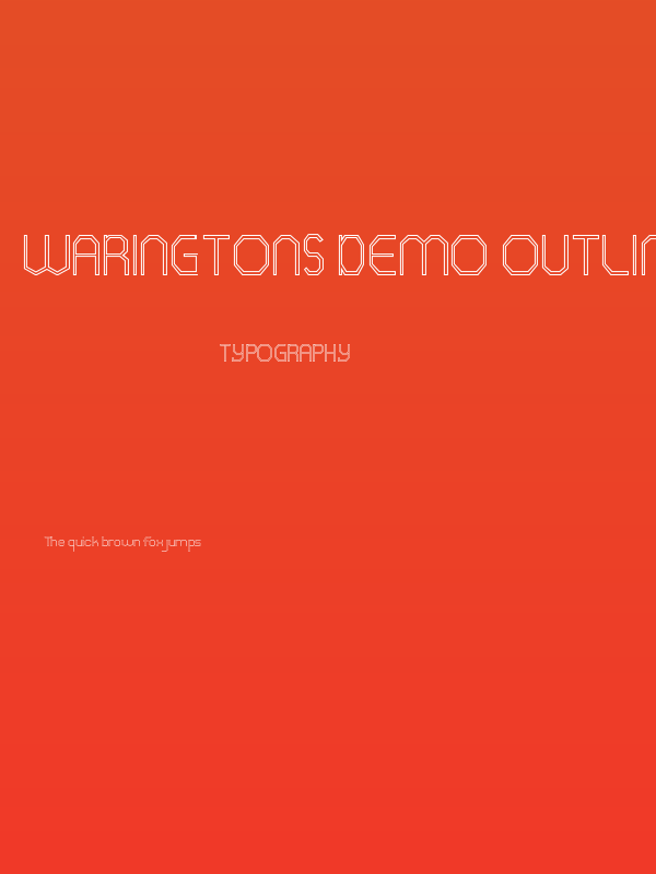 WARINGTONS DEMO Outline Poster