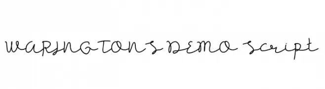 WARINGTONS DEMO Script  Скачать бесплатные шрифты
