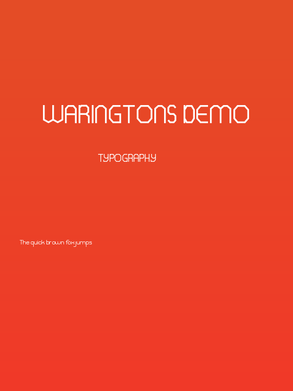 WARINGTONS DEMO Poster