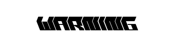 WARNING  font caratteri gratis
