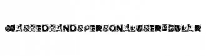 WASHED HANDS PERSONAL USE Regular  font caratteri gratis