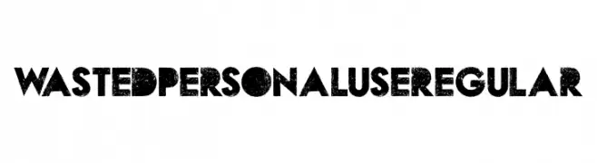 WASTED PERSONAL USE Regular  フリーフォントのダウンロード