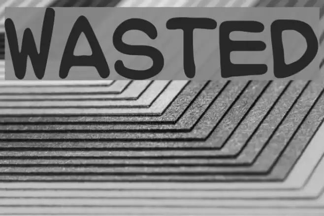 WASTED フォント examples