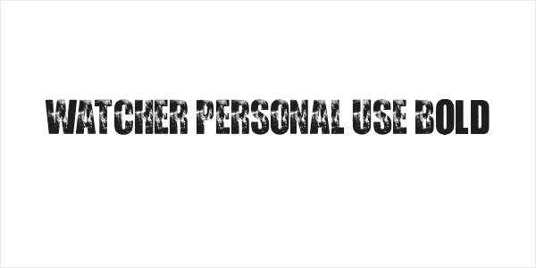 WATCHER PERSONAL USE Bold Logo