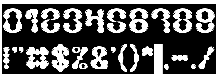 WATER DROP-Inverse Font OTHER CHARS