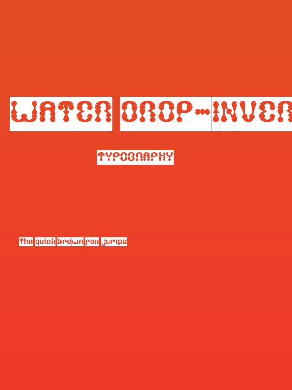 WATER DROP-Inverse Poster