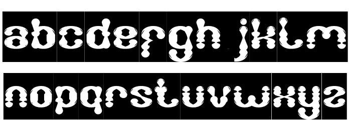 WATER DROP-Inverse Font LOWERCASE
