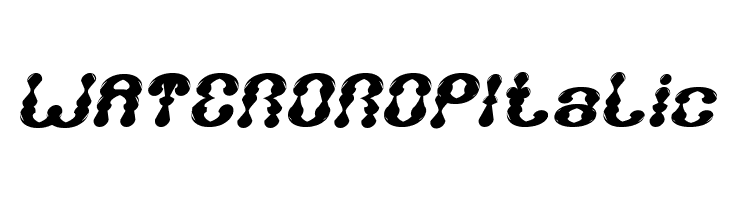 WATER DROP Italic  免费字体下载